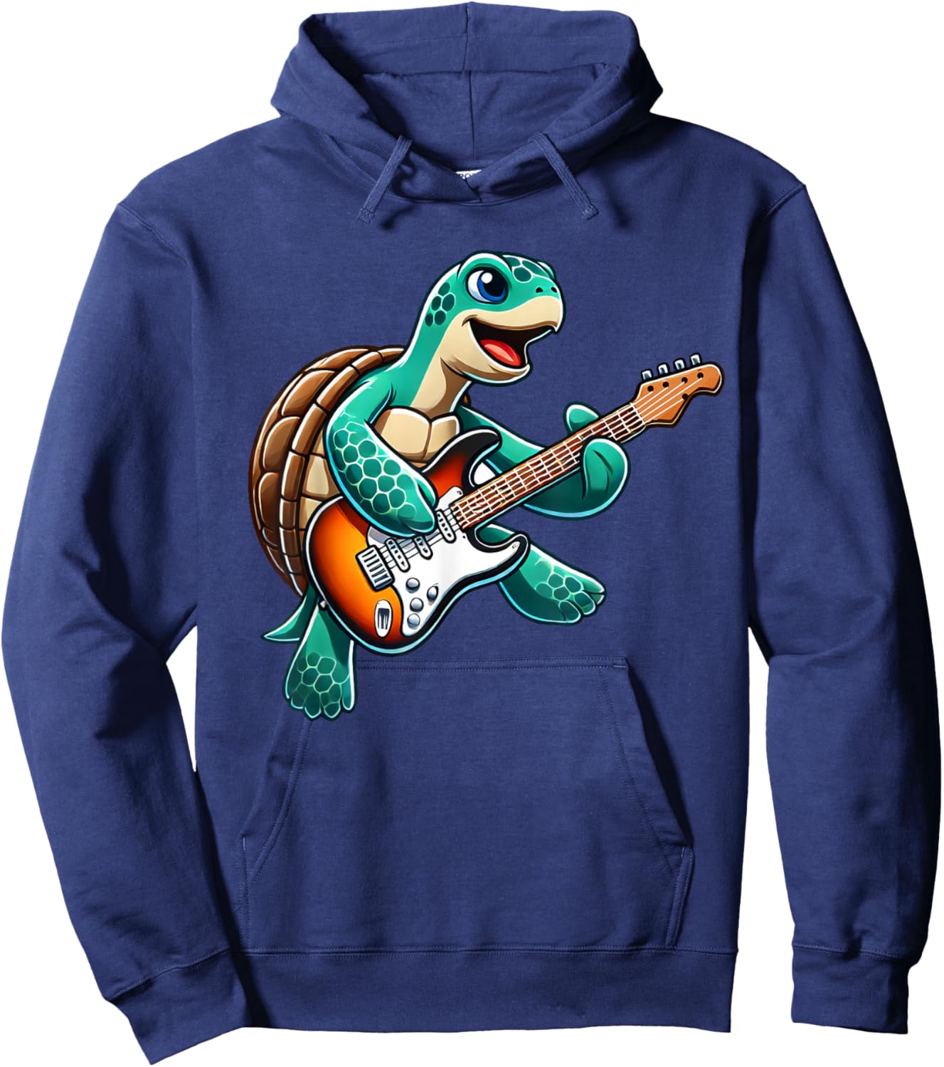 Turtle Turtle Electric Guitar Concert Music Men Women Kids Hoodie - Hoodie | Navy