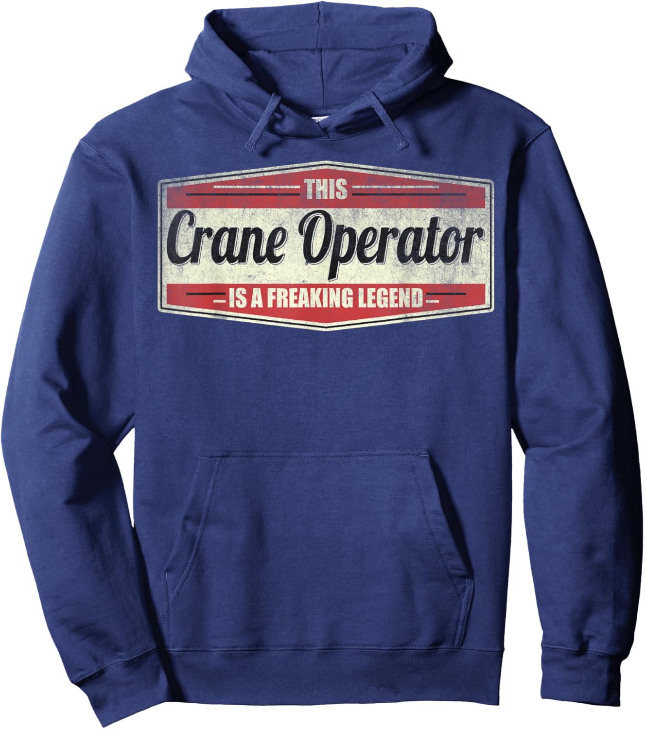 Funny Profession Quote Vintage Crane Operator Hoodie - Hoodie | Navy