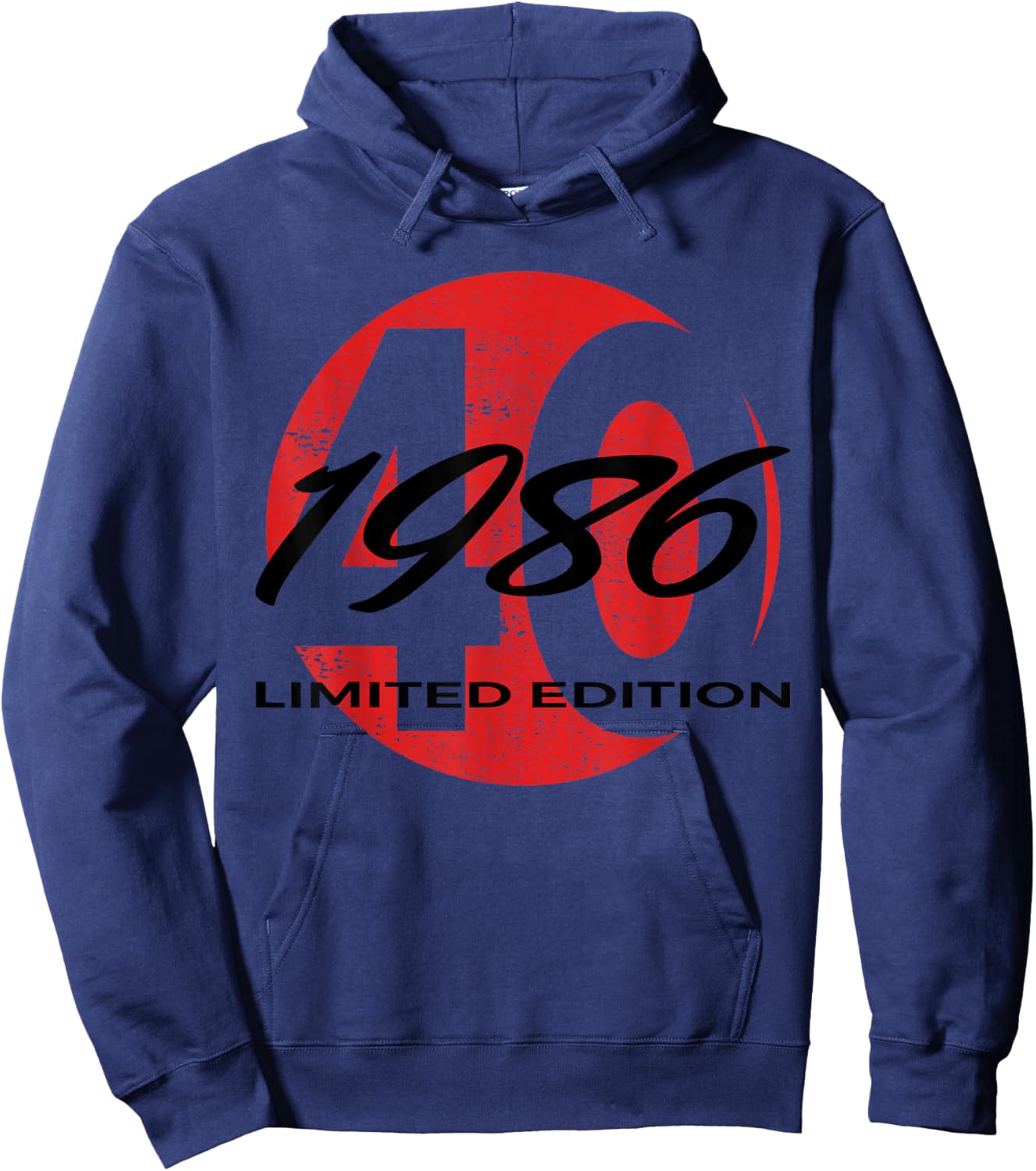 40th Birthday Man Woman 40 Years 1986 Funny Gift Hoodie - Hoodie | Navy