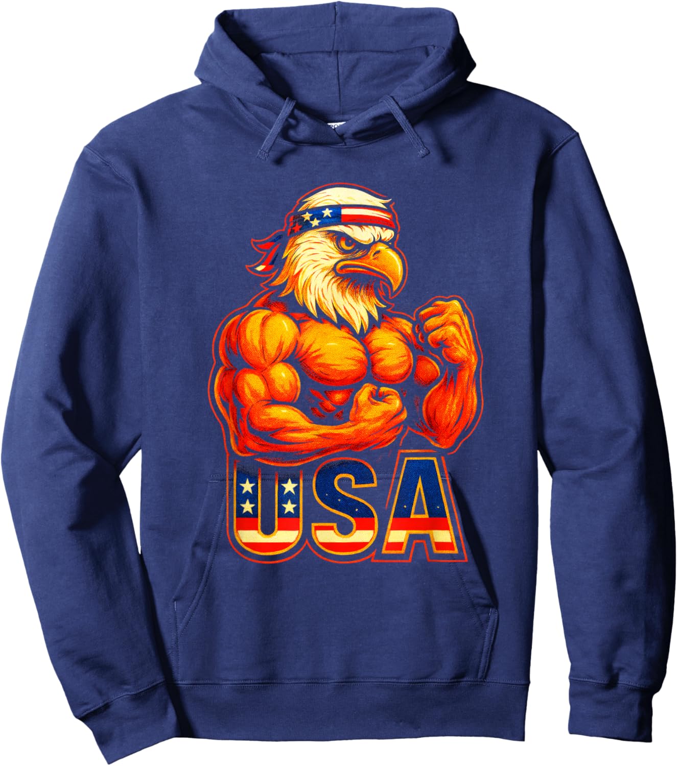 USA - American Bald Eagle Patriotic Pride Hoodie - Hoodie | Navy