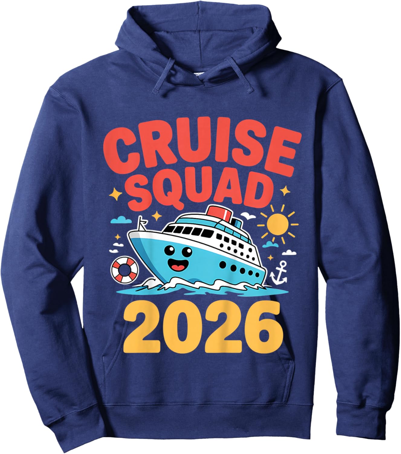 Kids Cruise Squad 2026 Kids Cruise Ship Hoodie - Hoodie | Navy