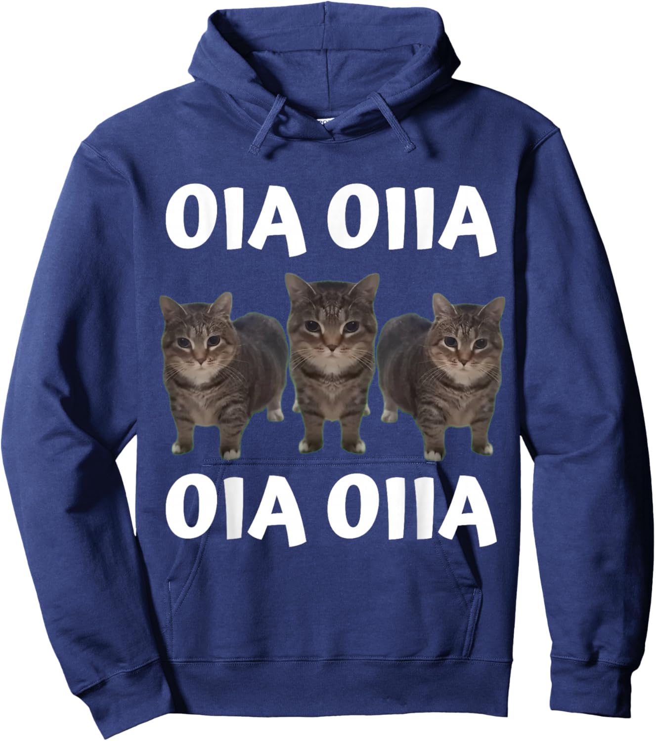 Funny oia oiia oiia Spinning Cat Meme Oia Oiiai Oiiiai Cat Hoodie - Hoodie | Navy