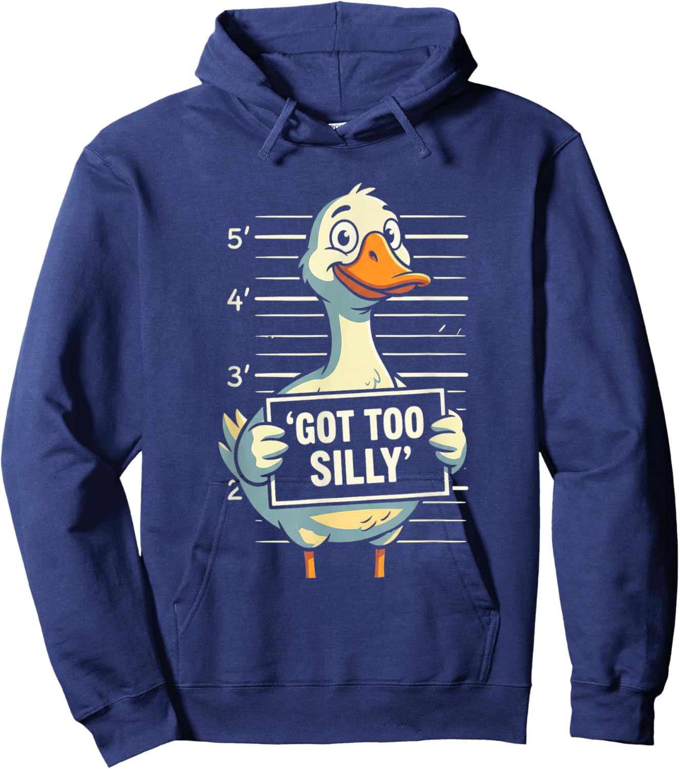 Got Too Silly Funny Goose Pun Humor for Animal Lovers Hoodie - Hoodie | Navy