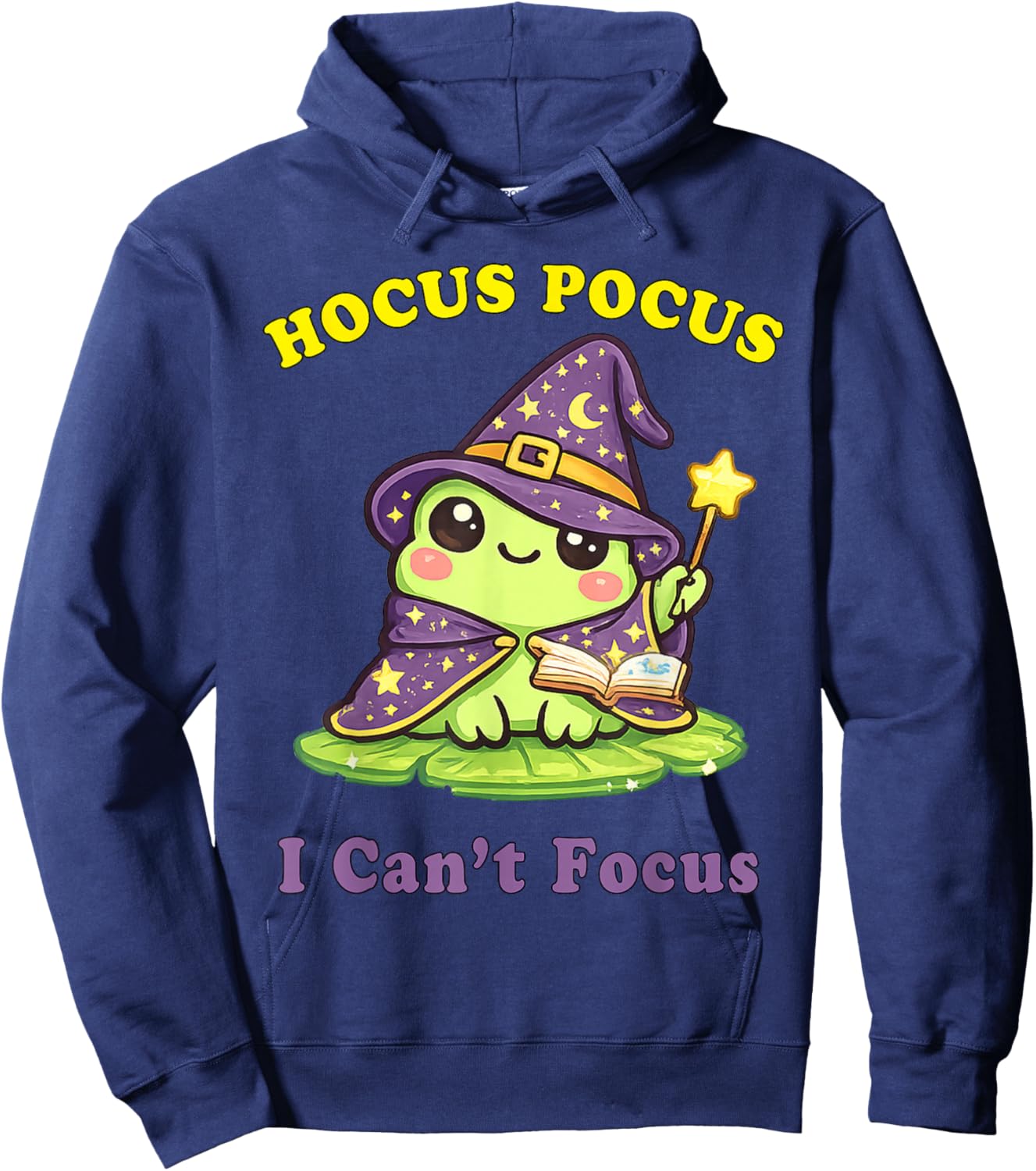 Humour TDAH Hyperactivité Trouble Hocus Pocus I Can't Focus Hoodie - Hoodie | Navy