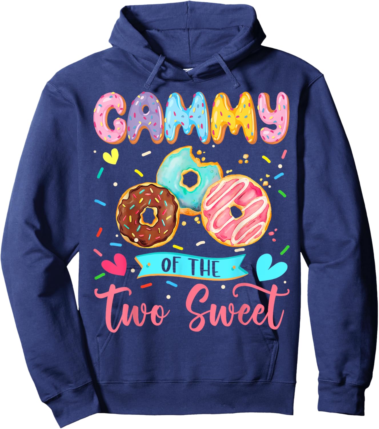 Gammy Of The Two Sweet 2Nd Birthday Girl Donut Matching Hoodie - Hoodie | Navy