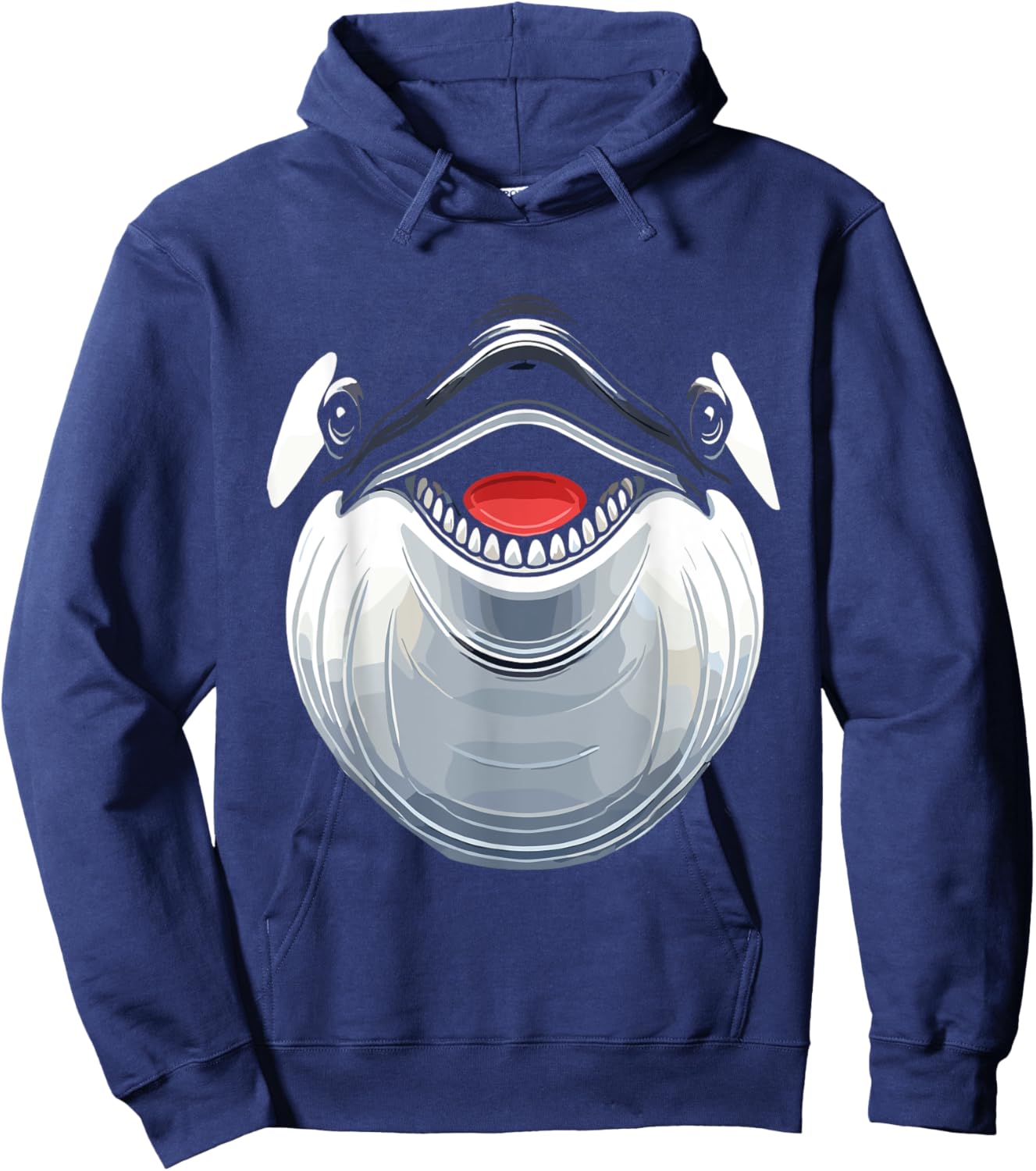 Funny orca whale costume, funny orca whale face costume Hoodie - Hoodie | Navy