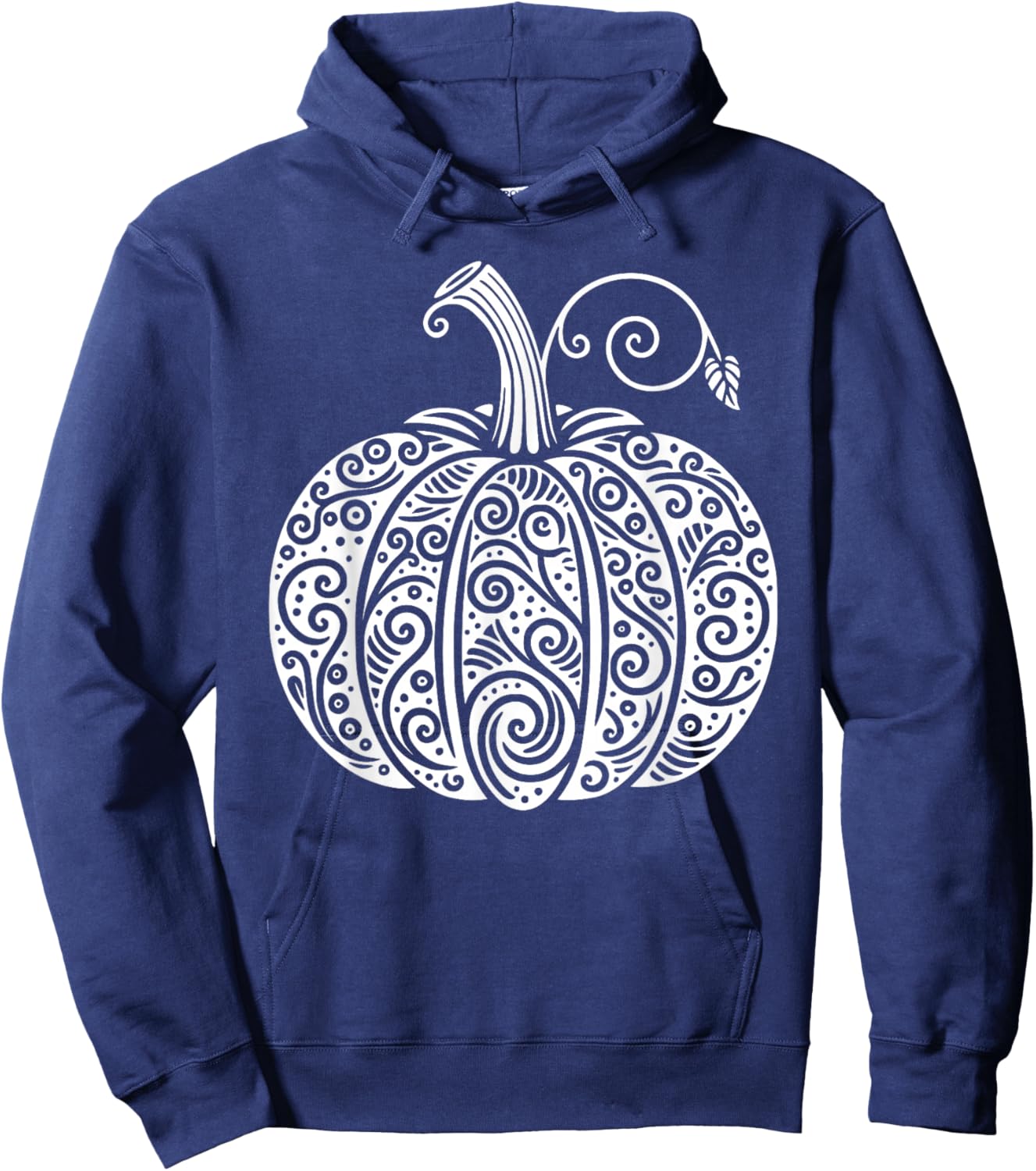 Autumn Fall Pumpkin Shirt Women Cute Thanksgiving Halloween Hoodie - Hoodie | Navy