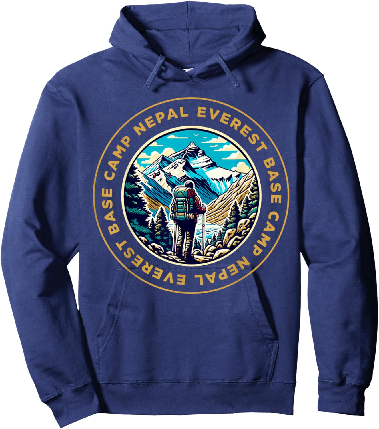 Everest Base Camp Nepal Mountain Everest View Hiking Hoodie - Hoodie | Navy