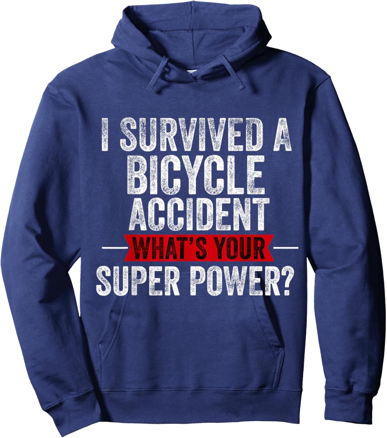 Bike Accident Get Well Bicycle Crash Survivor Recovery Hoodie - Hoodie | Navy