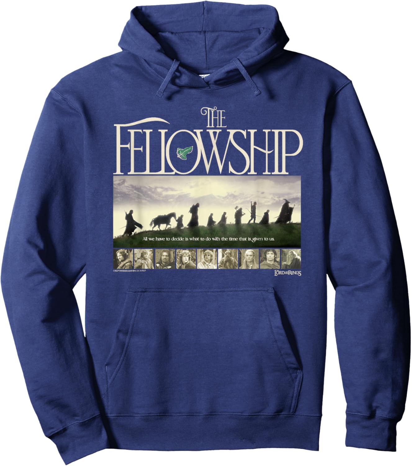 The Lord of the Rings The Fellowship Walking Silhouettes Hoodie - Hoodie | Navy