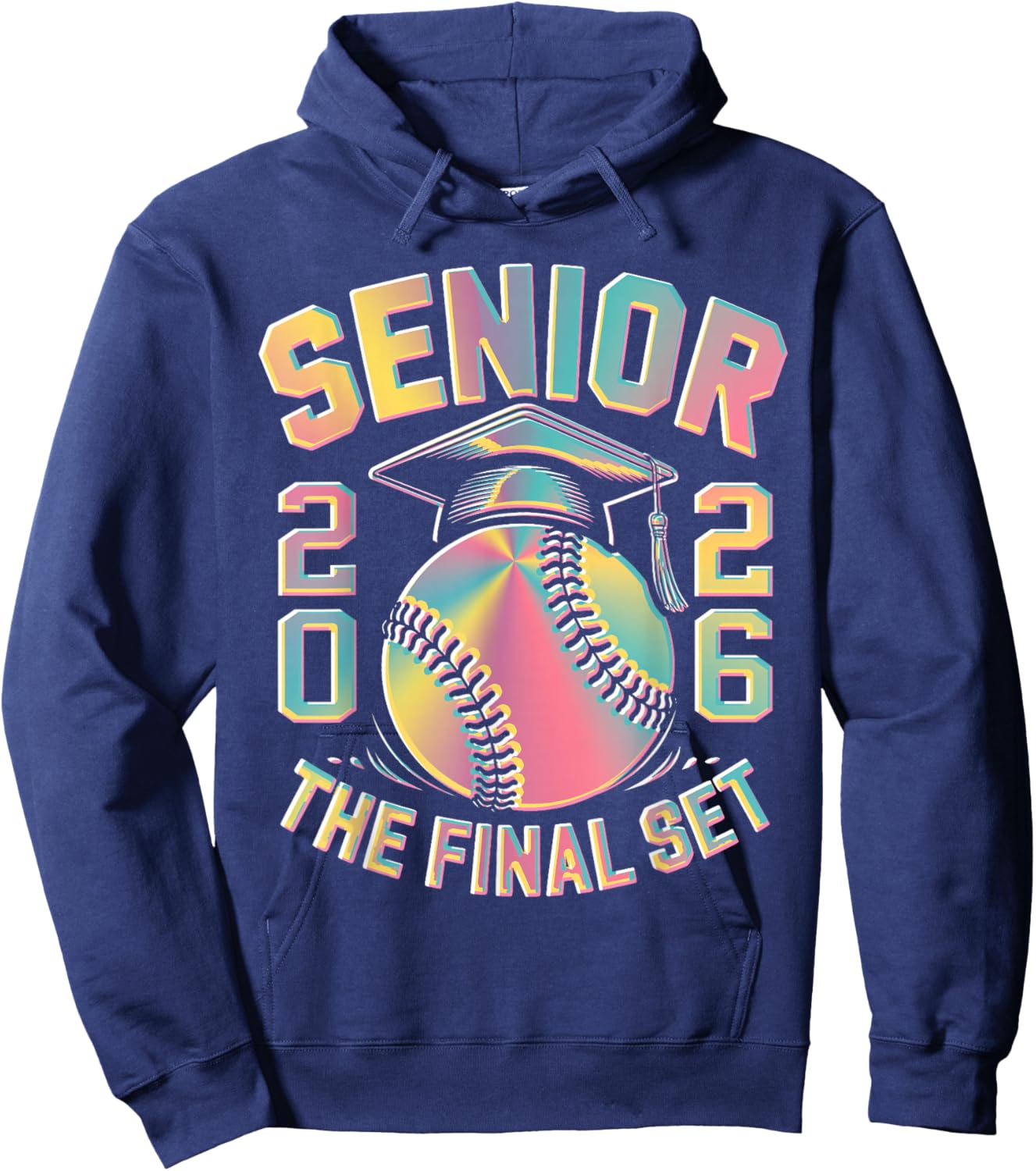Tie dye Class of 2026 Senior Softball The Final Set Grad Hoodie - Hoodie | Navy