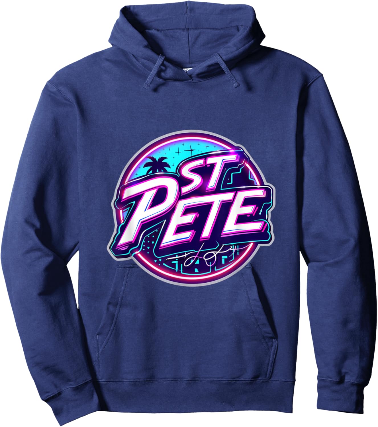 St. Pete Beach Florida St. Petersburg Palm Trees Sunshine Hoodie - Hoodie | Navy