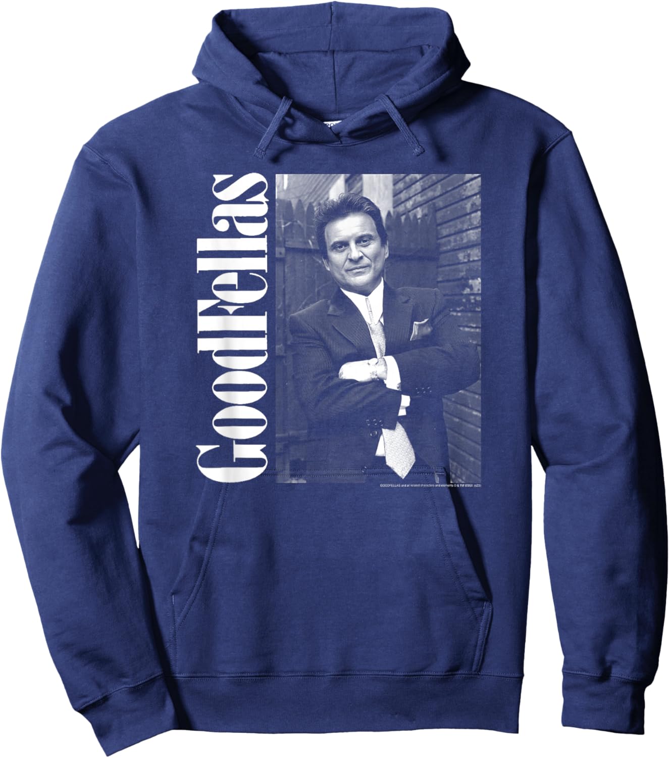 Goodfellas Black and White Tommy Portrait Movie Hoodie - Hoodie | Navy