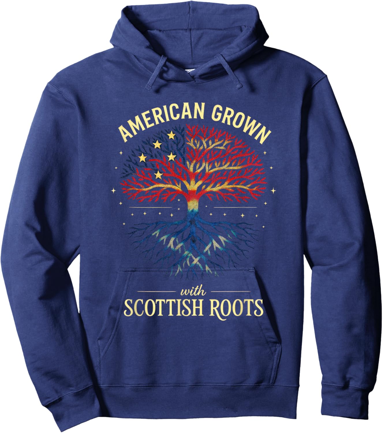 American Grown - Scottish Roots Pride Heritage Hoodie - Hoodie | Navy