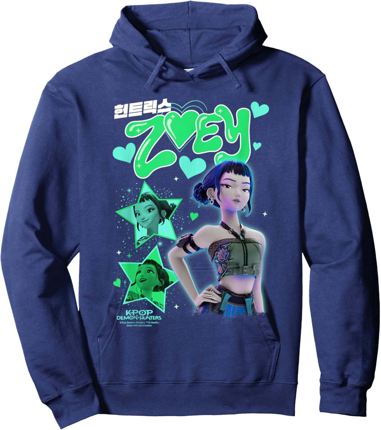 KPop Demon Hunters Huntrix Zoey Popstar Hoodie - Hoodie | Navy