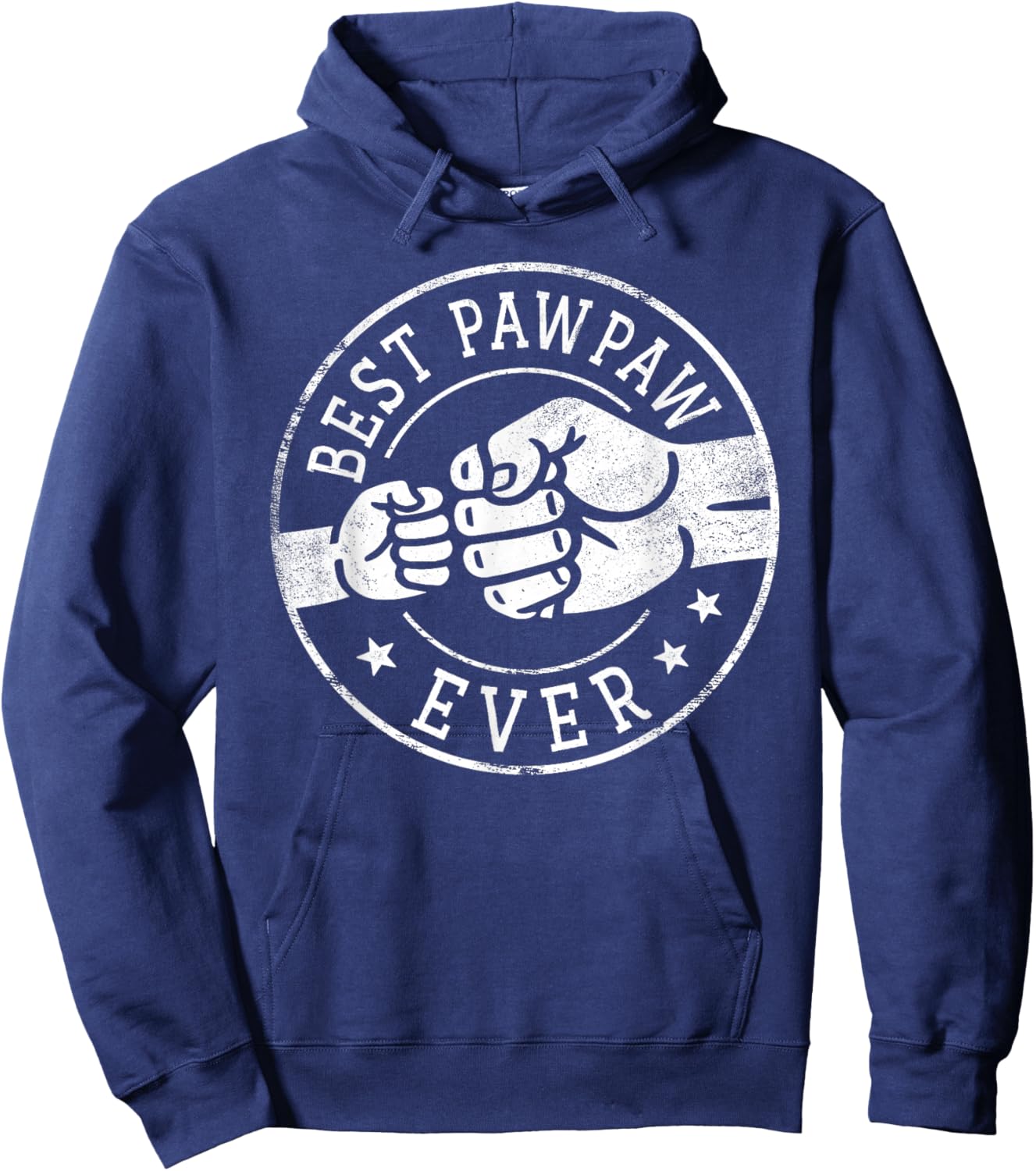 Best Pawpaw Ever - Fist Bump Circle Emblem Design Pawpaw Hoodie - Hoodie | Navy