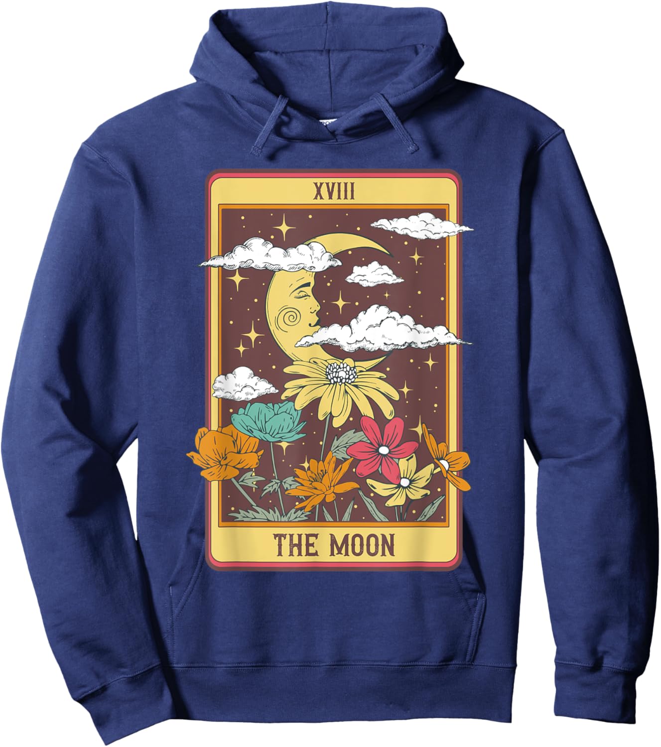 The Moon Tarot Card Hoodie - Hoodie | Navy