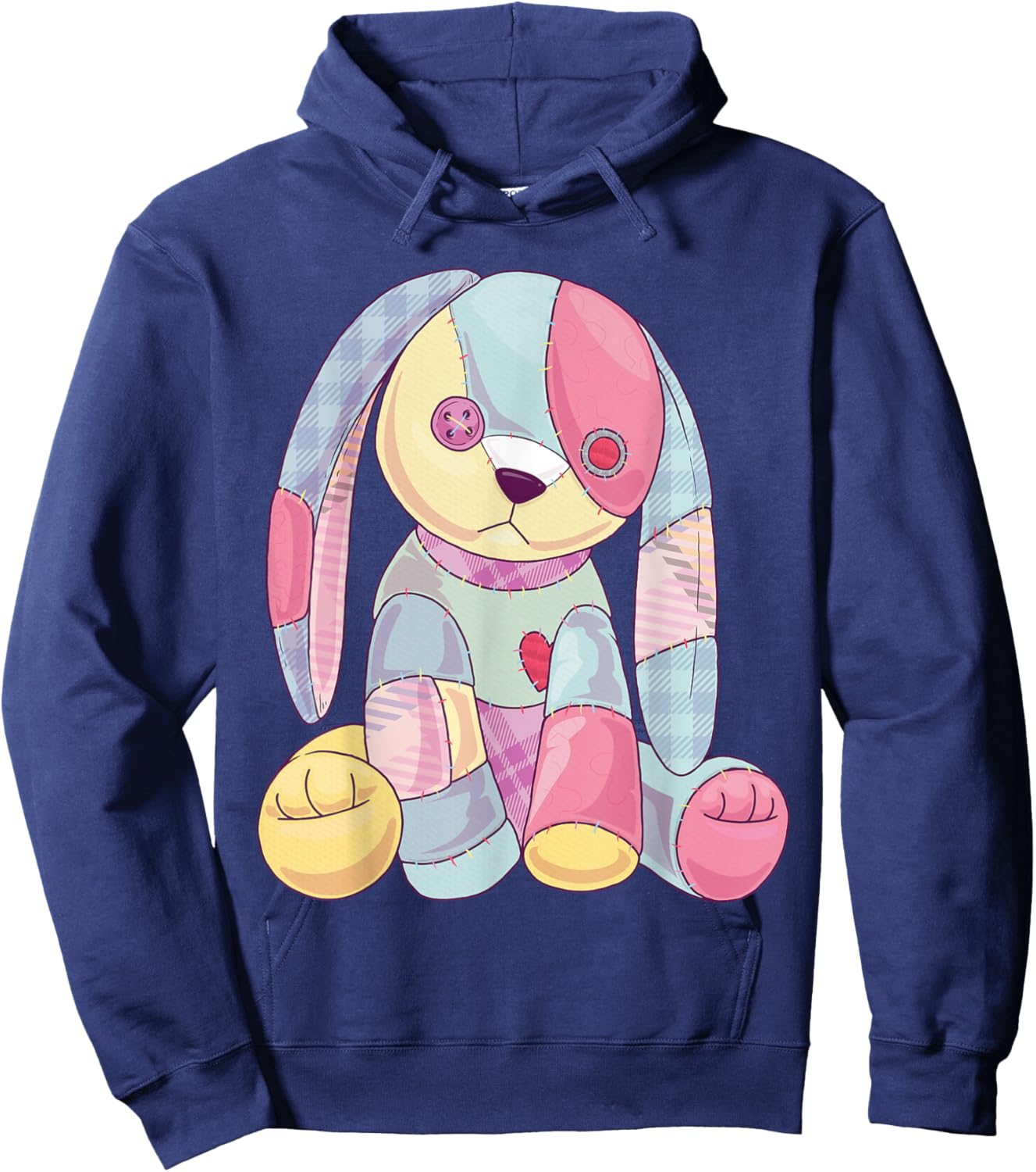Pastel Goth Shirt Creepy Cute Witchy Bunny Aesthetic Rabbit Hoodie - Hoodie | Navy