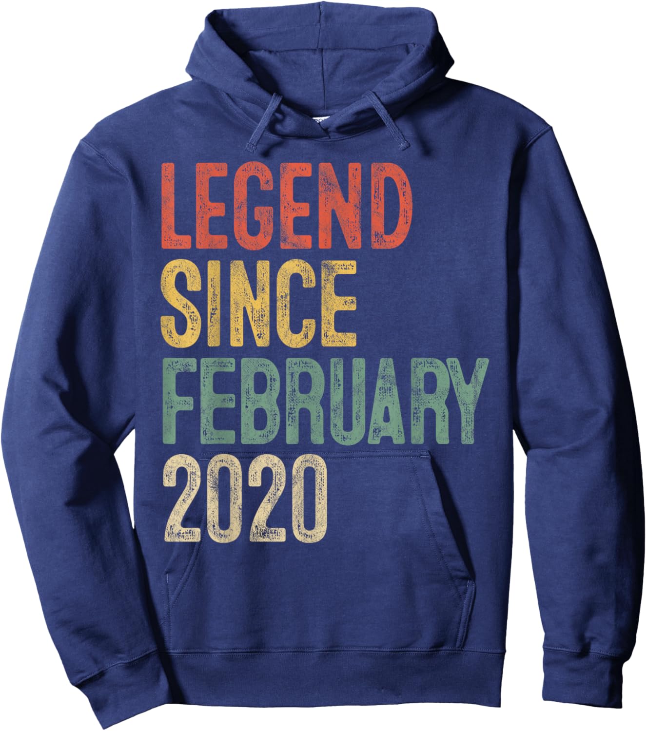 Legend February 2020 6th Birthday Boy Girl 6 Year Old Hoodie - Hoodie | Navy