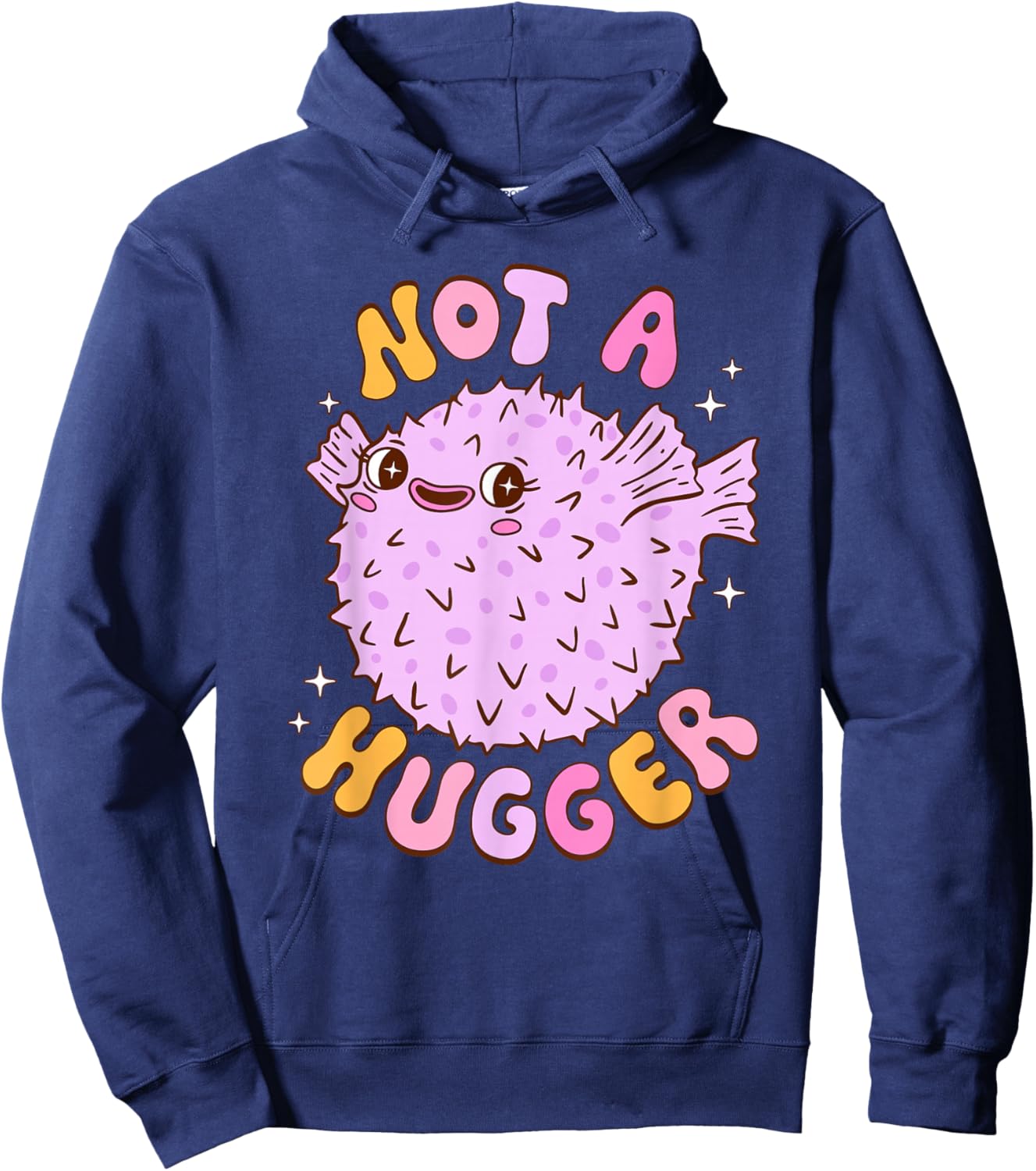 Not A Hugger Design Hoodie - Hoodie | Navy