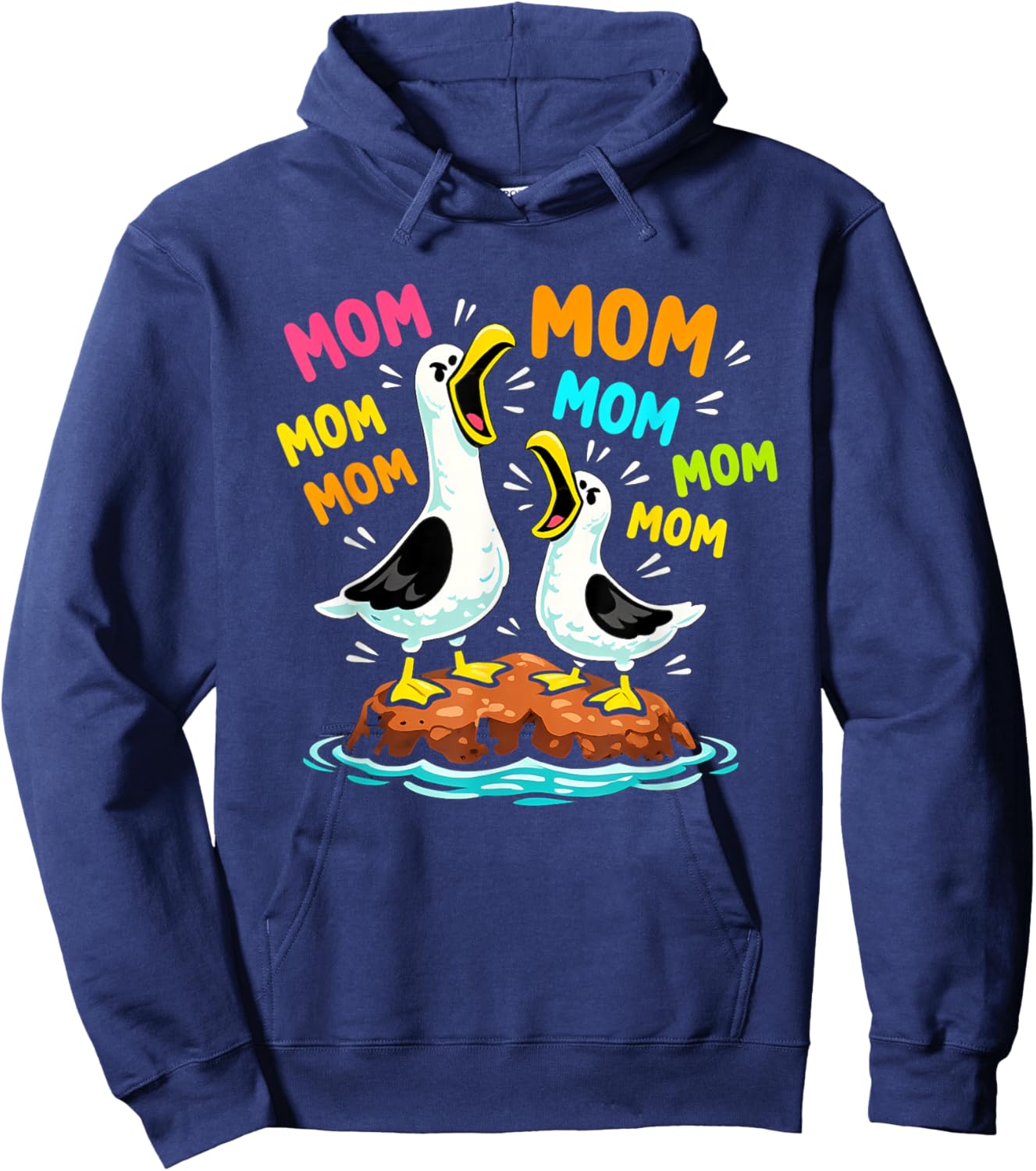 Mama Möwe Lustige Mama Möwen Muttertag Mama Humor Hoodie - Hoodie | Navy