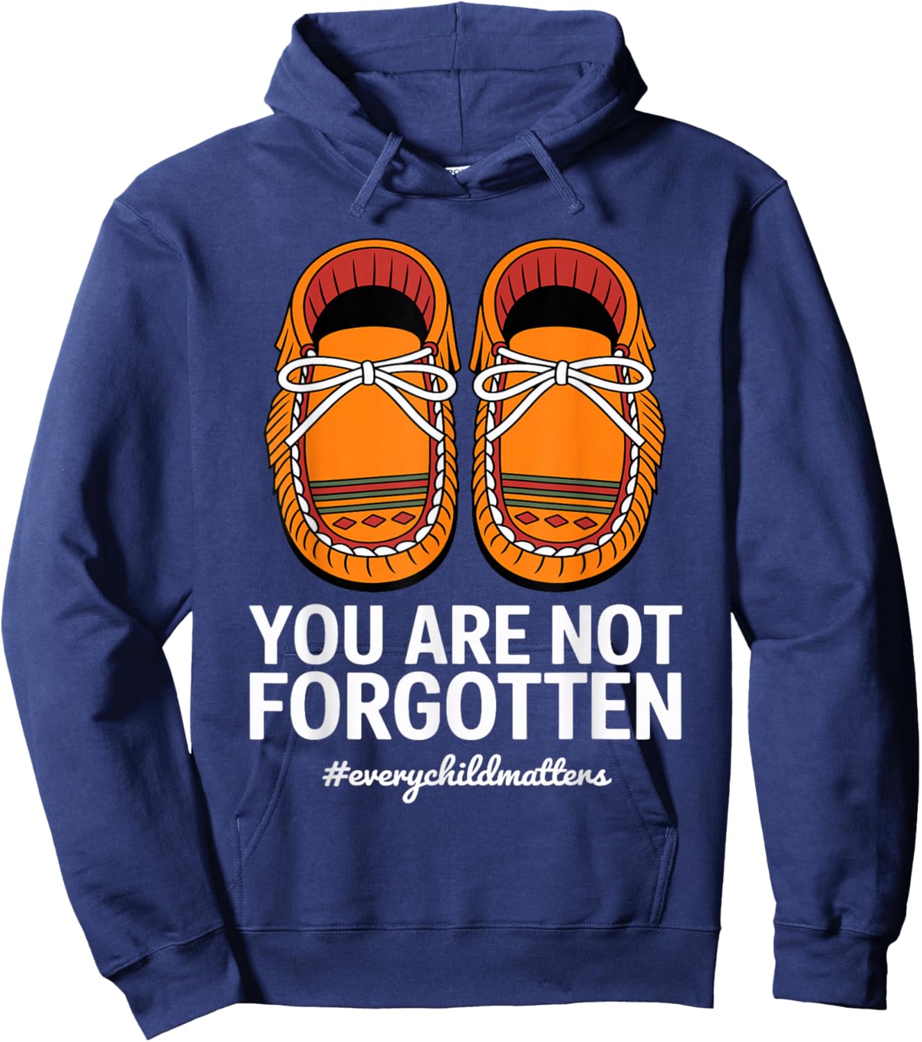 Orange Unity Every Child Counts Indigenous American Hoodie - Hoodie | Navy