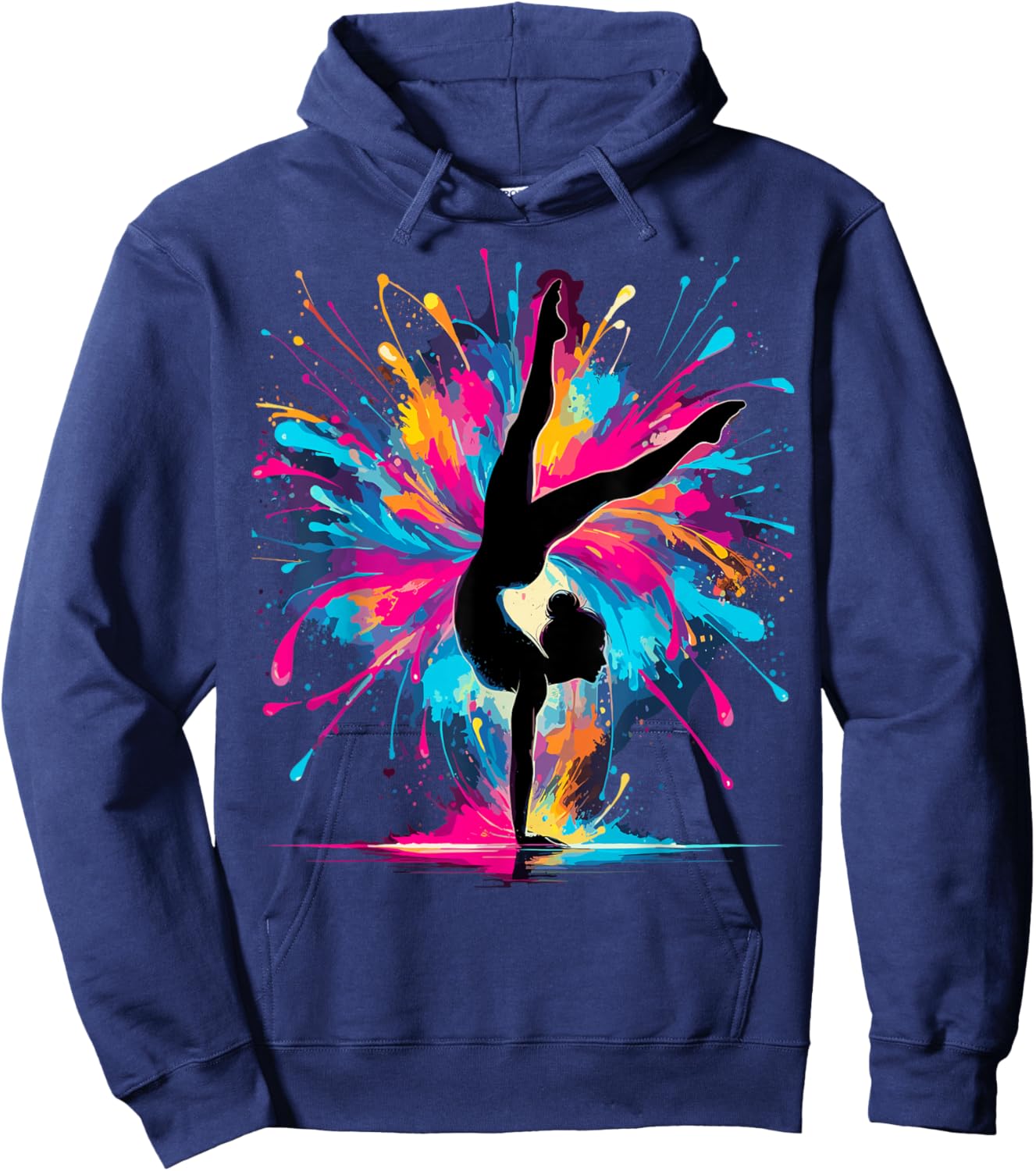 Gymnastics Funny Gymnast Silhouette Hoodie - Hoodie | Navy