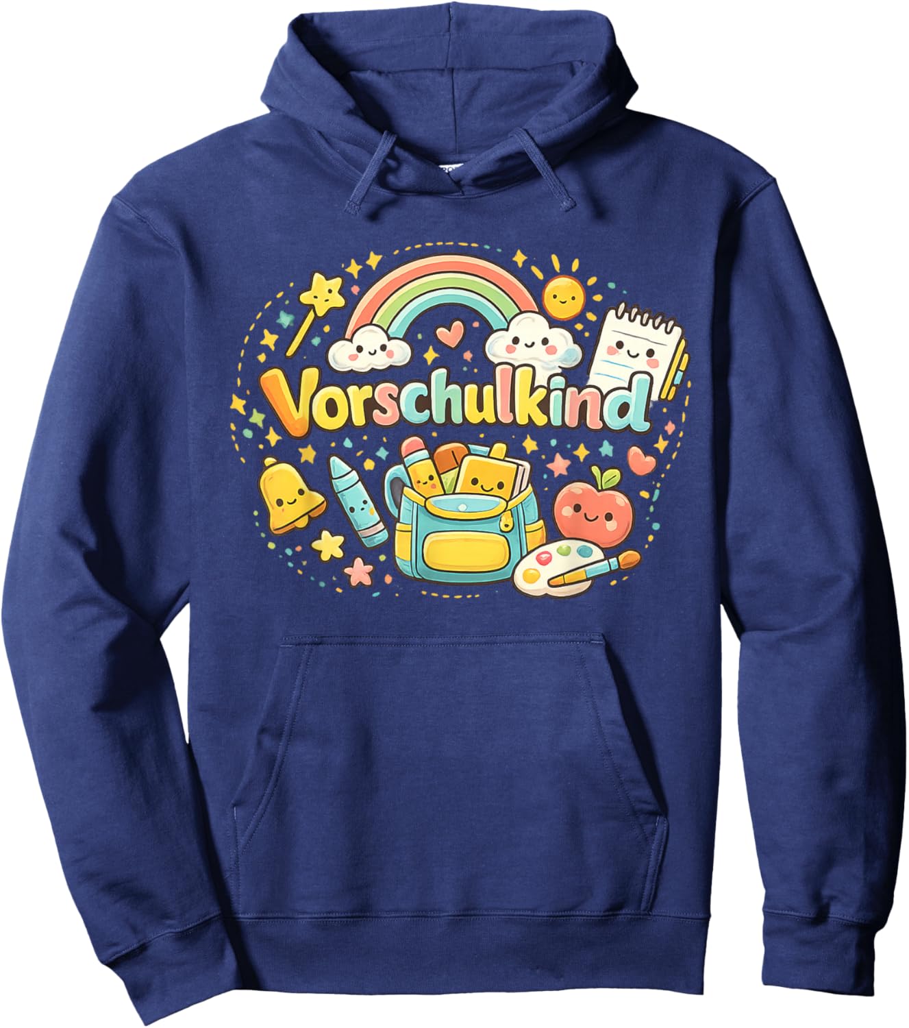 Vorschulstart 2026 Regenbogen Schulanfang Vorschulkind Hoodie - Hoodie | Navy