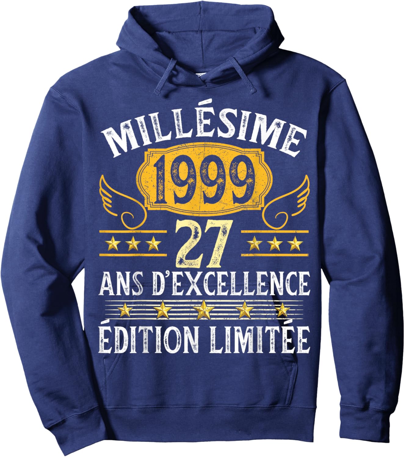 Vintage 1999 27 Years Birthday Man Woman Vintage 1999 Hoodie - Hoodie | Navy