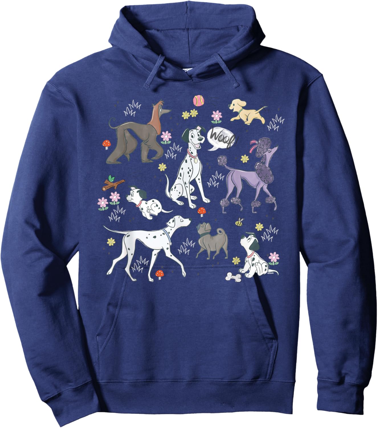 Disney 101 Dalmatians 65th Anniversary Pongo's Dog Park Pals Hoodie - Hoodie | Navy