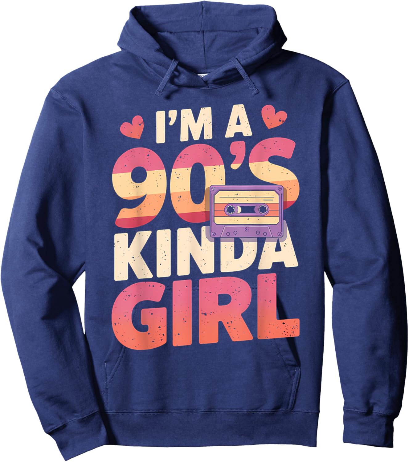 90's R&B Girl I Love The 90s Shirts Nostalgia Vibe Hoodie - Hoodie | Navy