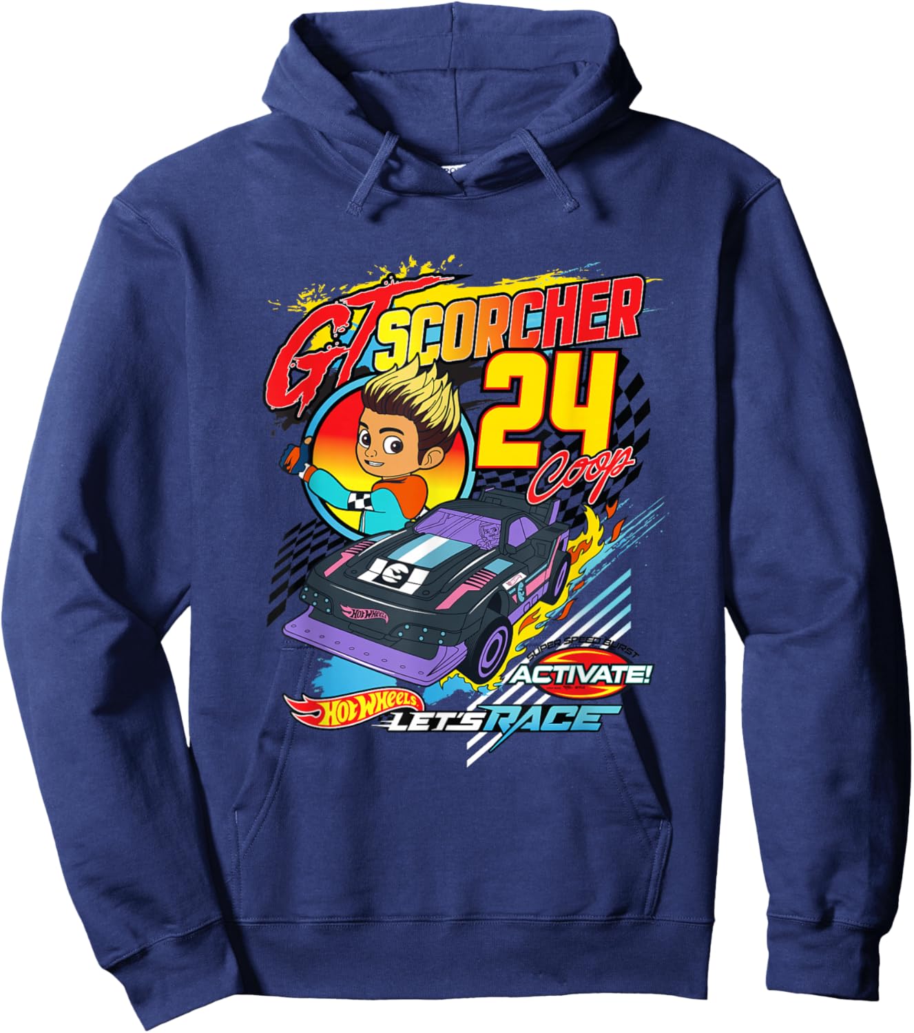 Hot Wheels Lass Uns Rennen Fahren - GT Scorcher Hoodie - Hoodie | Navy