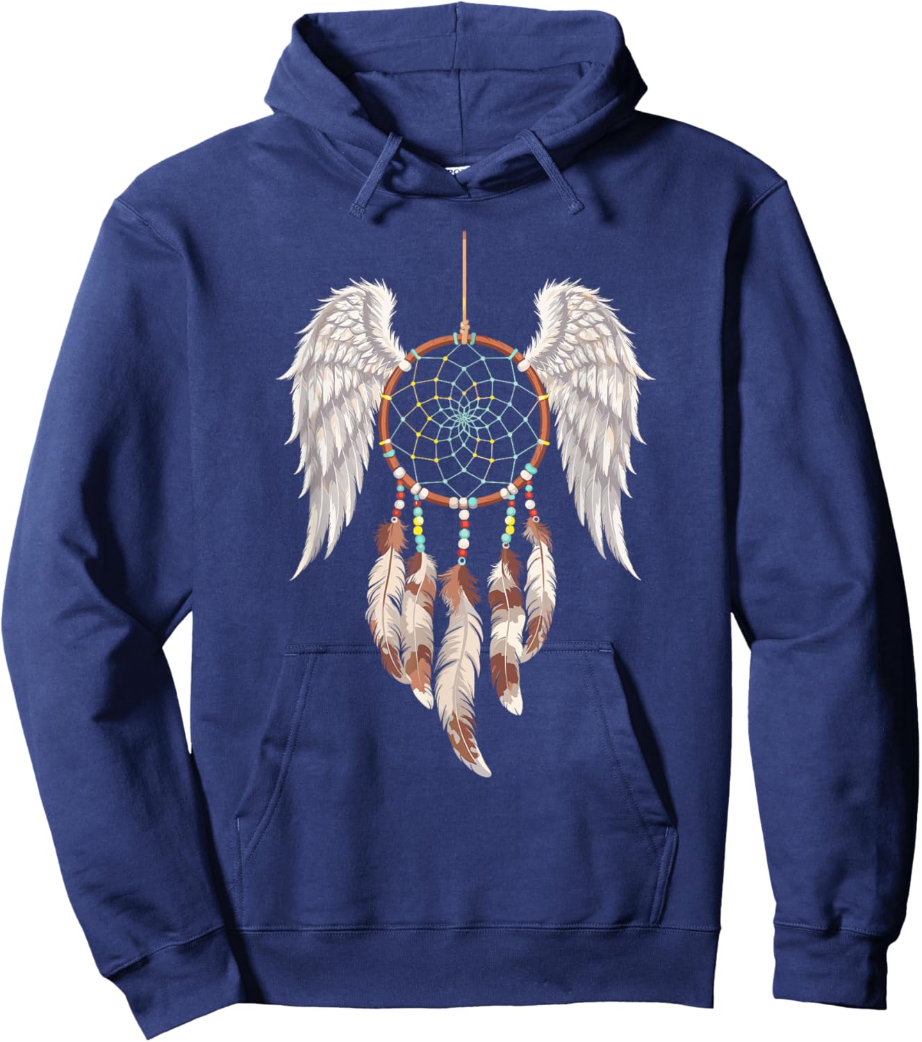 Dream Catcher Bohemian Charm and Spiritual Protection Symbol Hoodie - Hoodie | Navy