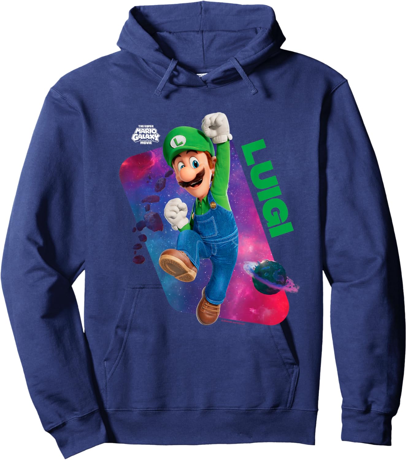 The Super Mario Galaxy Movie Luigi Steps Up Hoodie - Hoodie | Navy