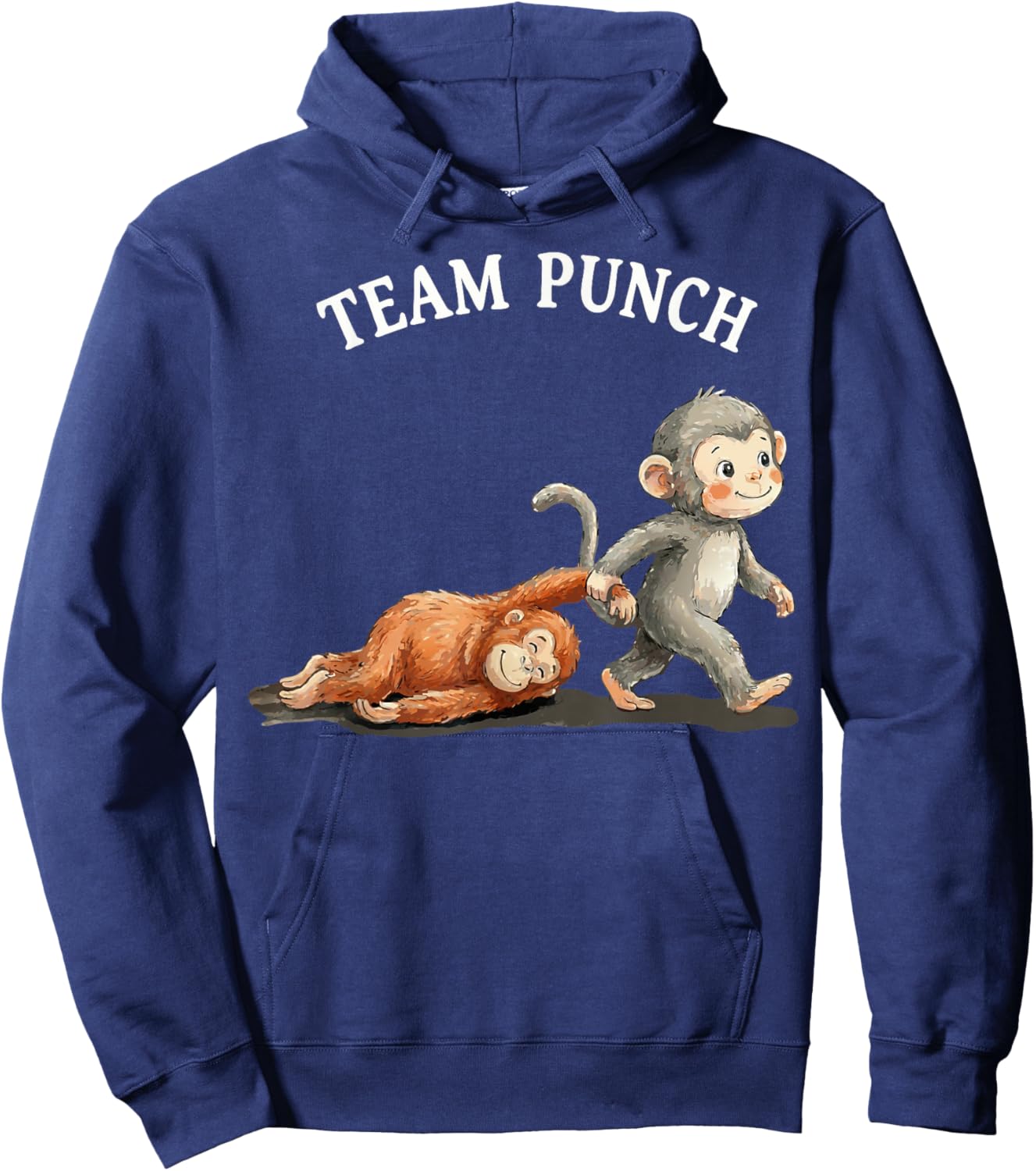 Team Punch Baby Monkey Punch Hoodie - Hoodie | Navy