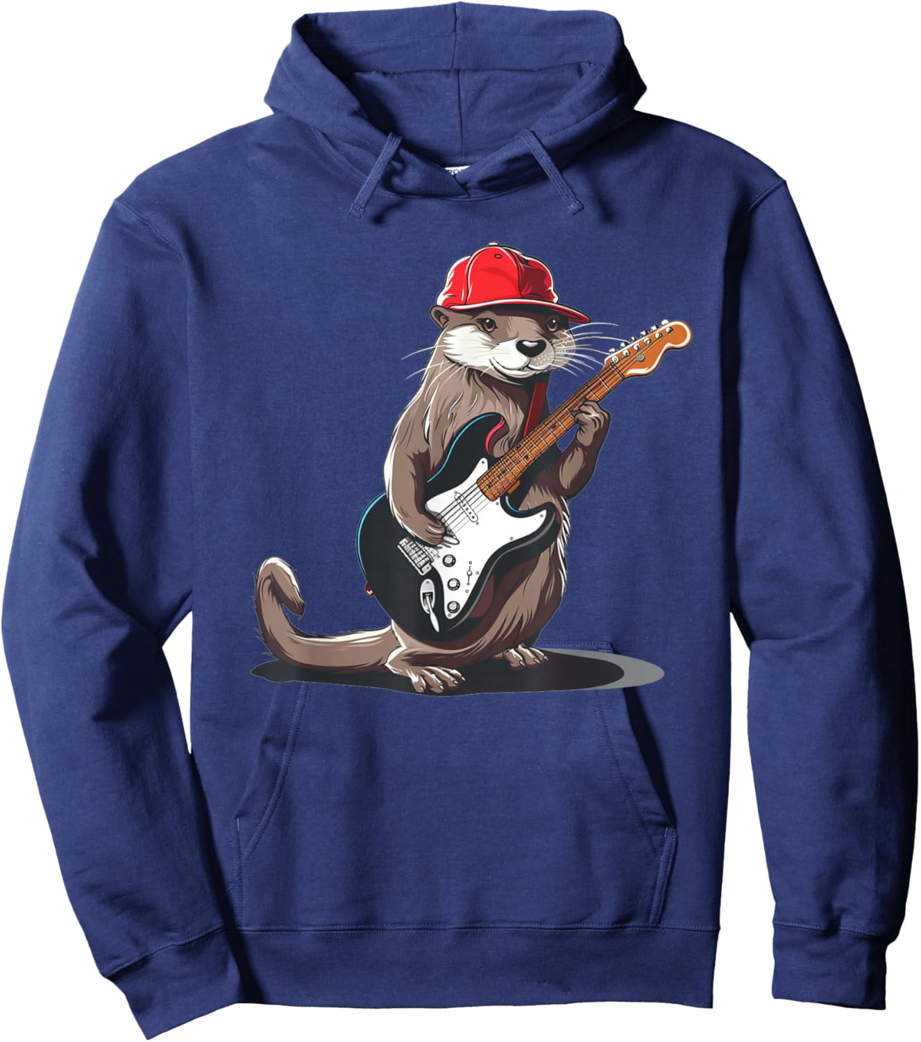 Cool Looking Guitar Otter Costume for Adults and Kids Hoodie - Hoodie | Navy
