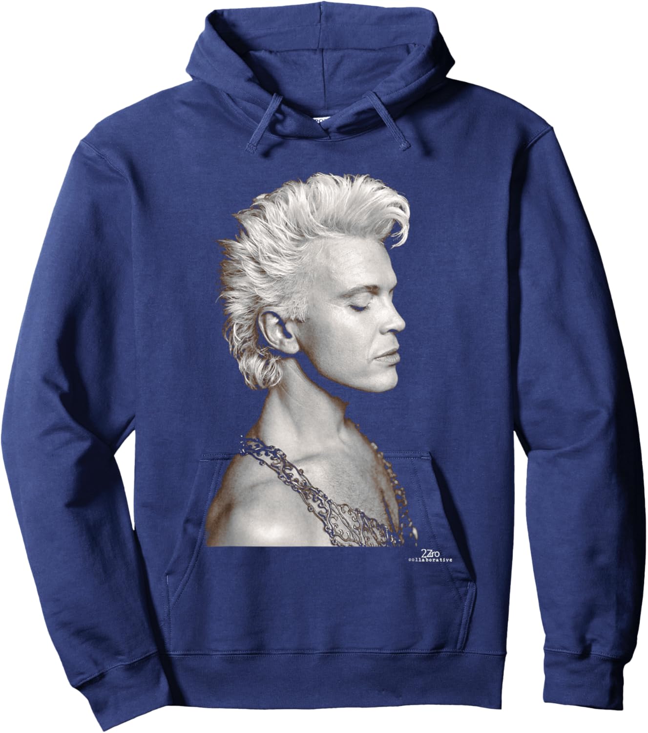 Billy Idol Cradle of Love Era by Phil Nicholls Hoodie - Hoodie | Navy