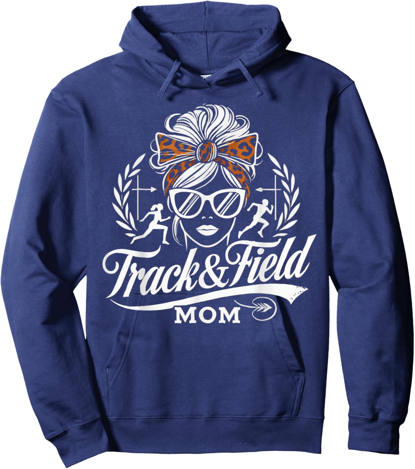 Track And Field Mom Athlete Runner Mothers Day Hoodie - Hoodie | Navy