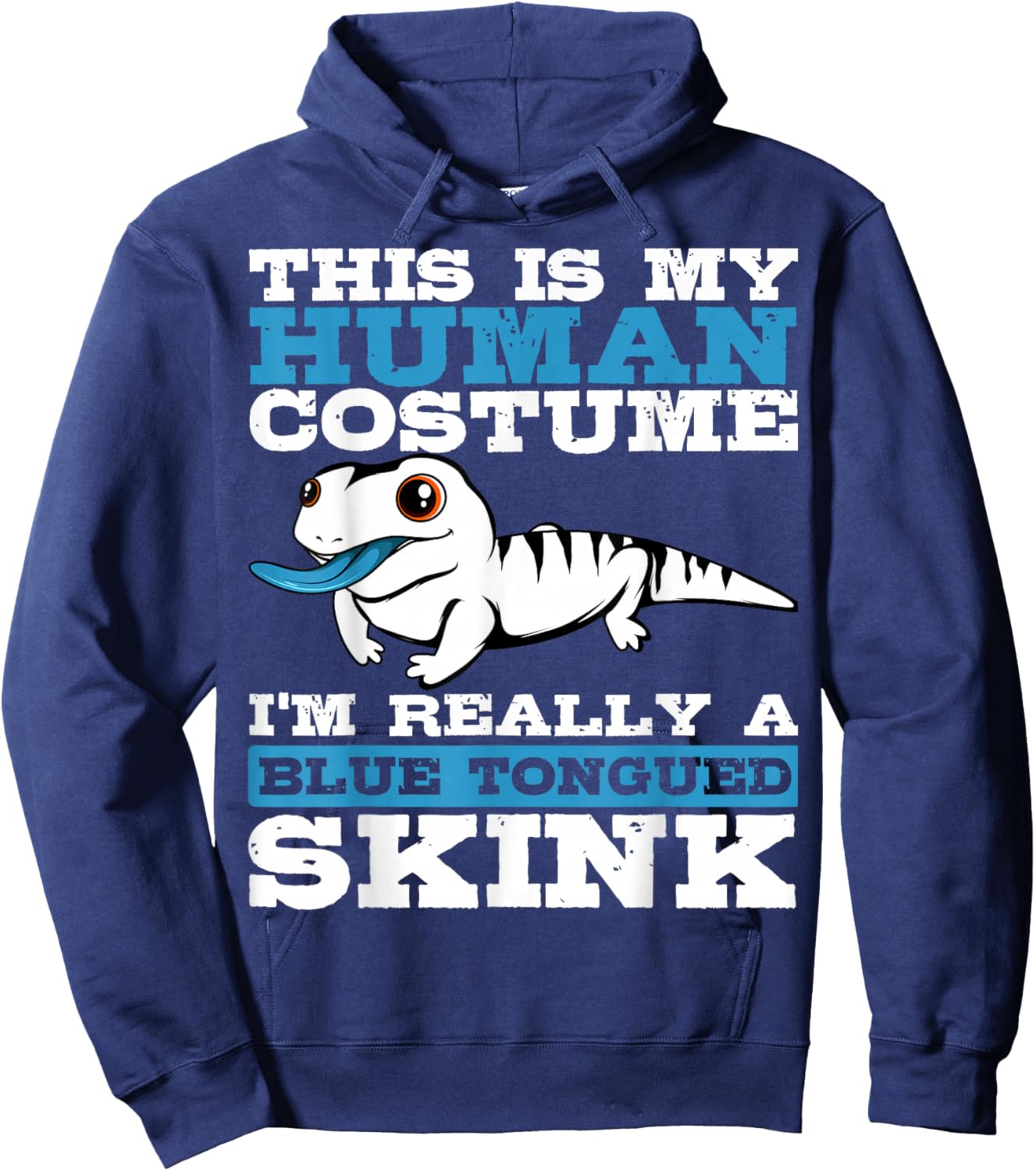 Blue-Tongued Skink Sleepy Lizard Reptile Human Costume Hoodie - Hoodie | Navy