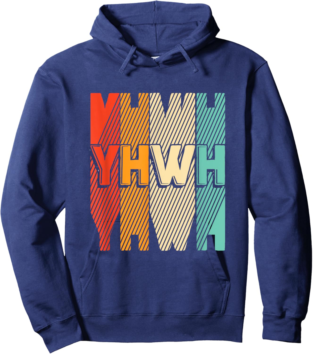 Retro Vintage Paleo Hebrew God Of Israel Yahweh Yhwh Hoodie - Hoodie | Navy