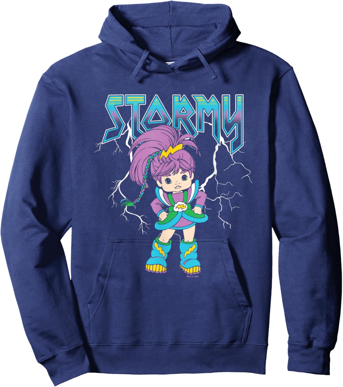 Rainbow Brite Stormy Rock Band Style Logo Vintage Hoodie - Hoodie | Navy