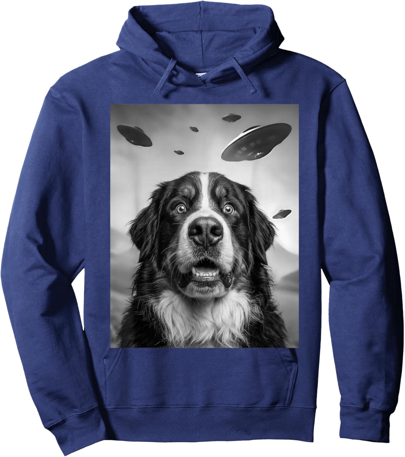 Bernese Mountain UFO Dog Hoodie - Hoodie | Navy