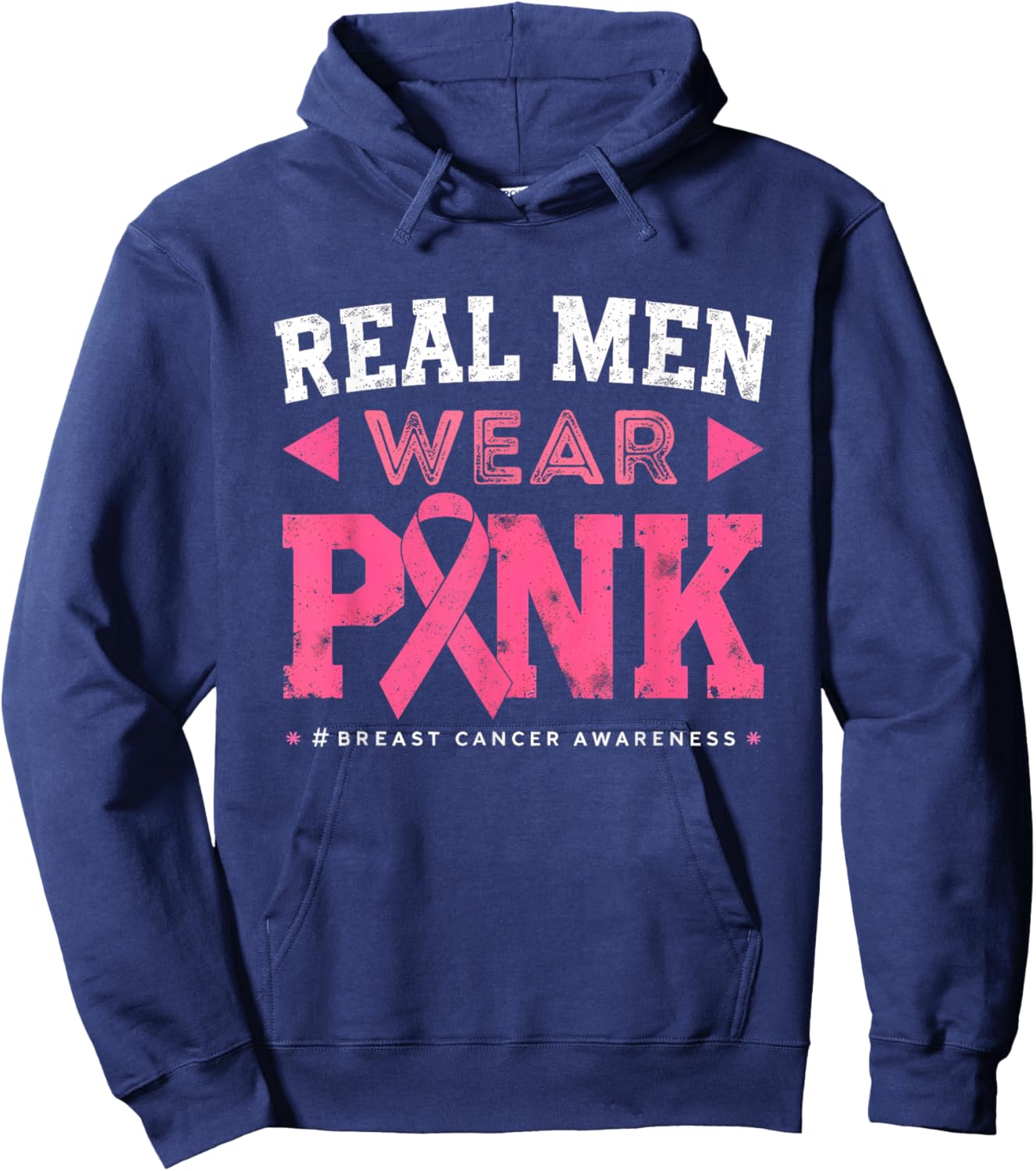 Breast Cancer Support Pink Breast Cancer Awareness Men Hoodie - Hoodie | Navy