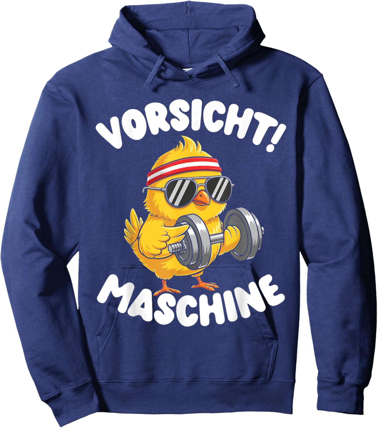 Vorsicht Maschine Küken Bodybuilding Gym Fitness Hoodie - Hoodie | Navy