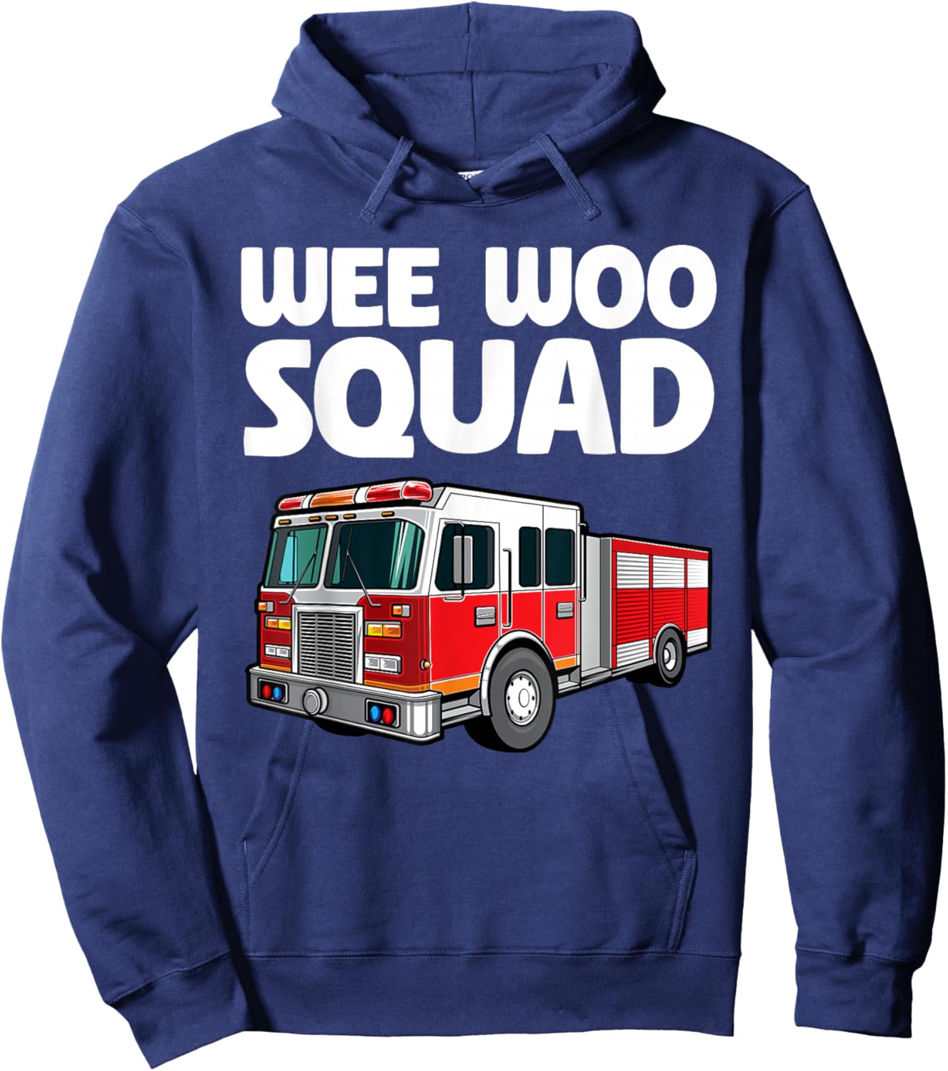 Funny Firefighter Art Women Kids Fire Truck Fireman Hoodie - Hoodie | Navy