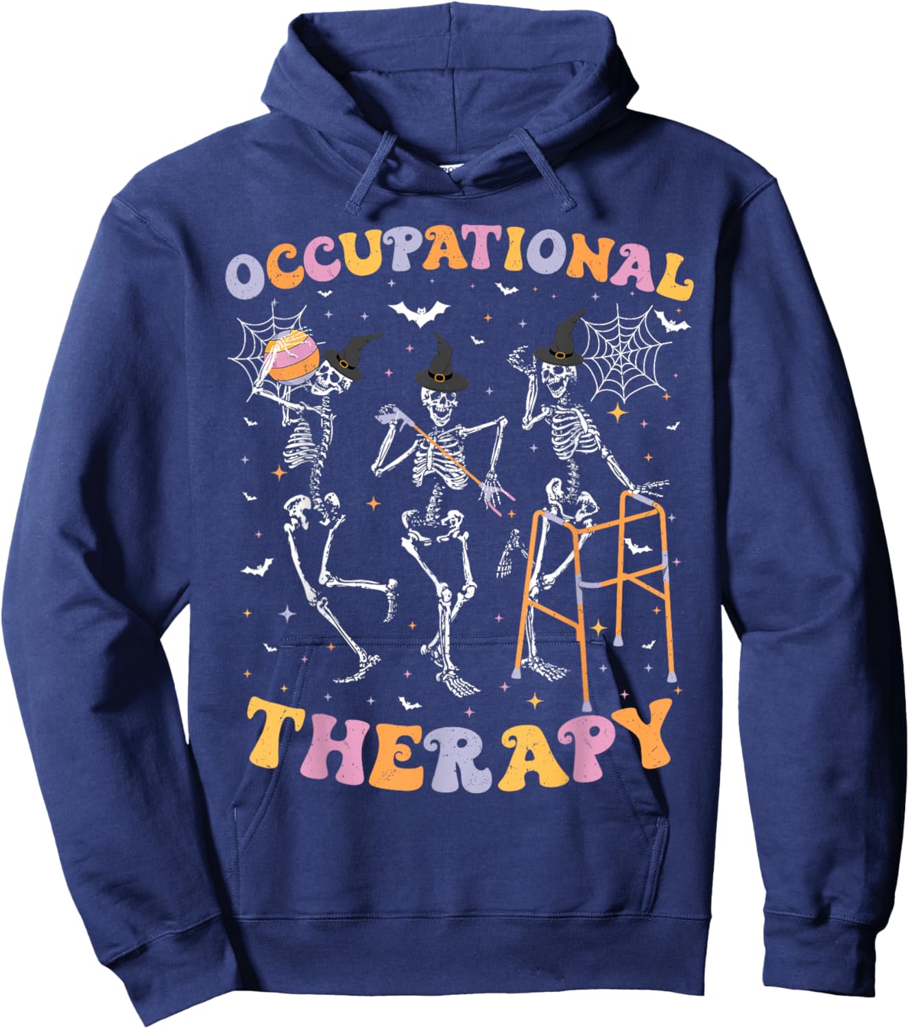 Skeleton Occupational Therapy Halloween OT Therapist Hoodie - Hoodie | Navy