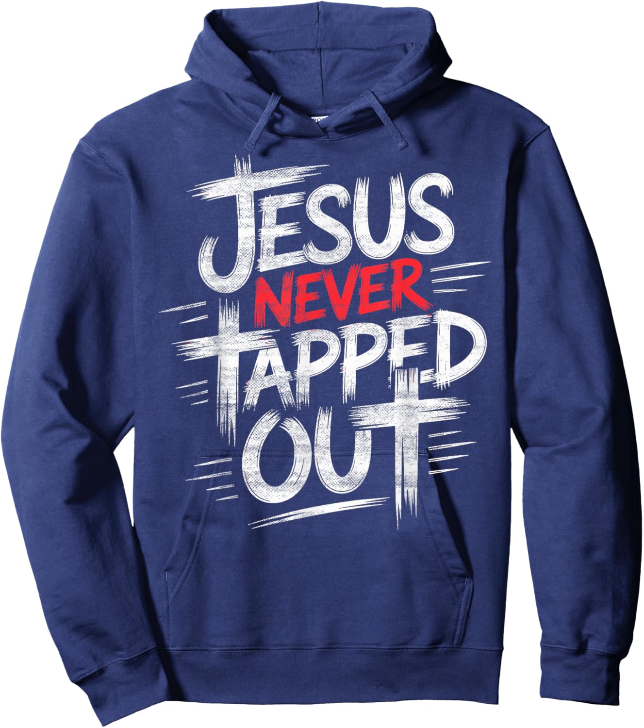 Jesus Never Tapped Out Christian Wrestler Wrestling Hoodie - Hoodie | Navy