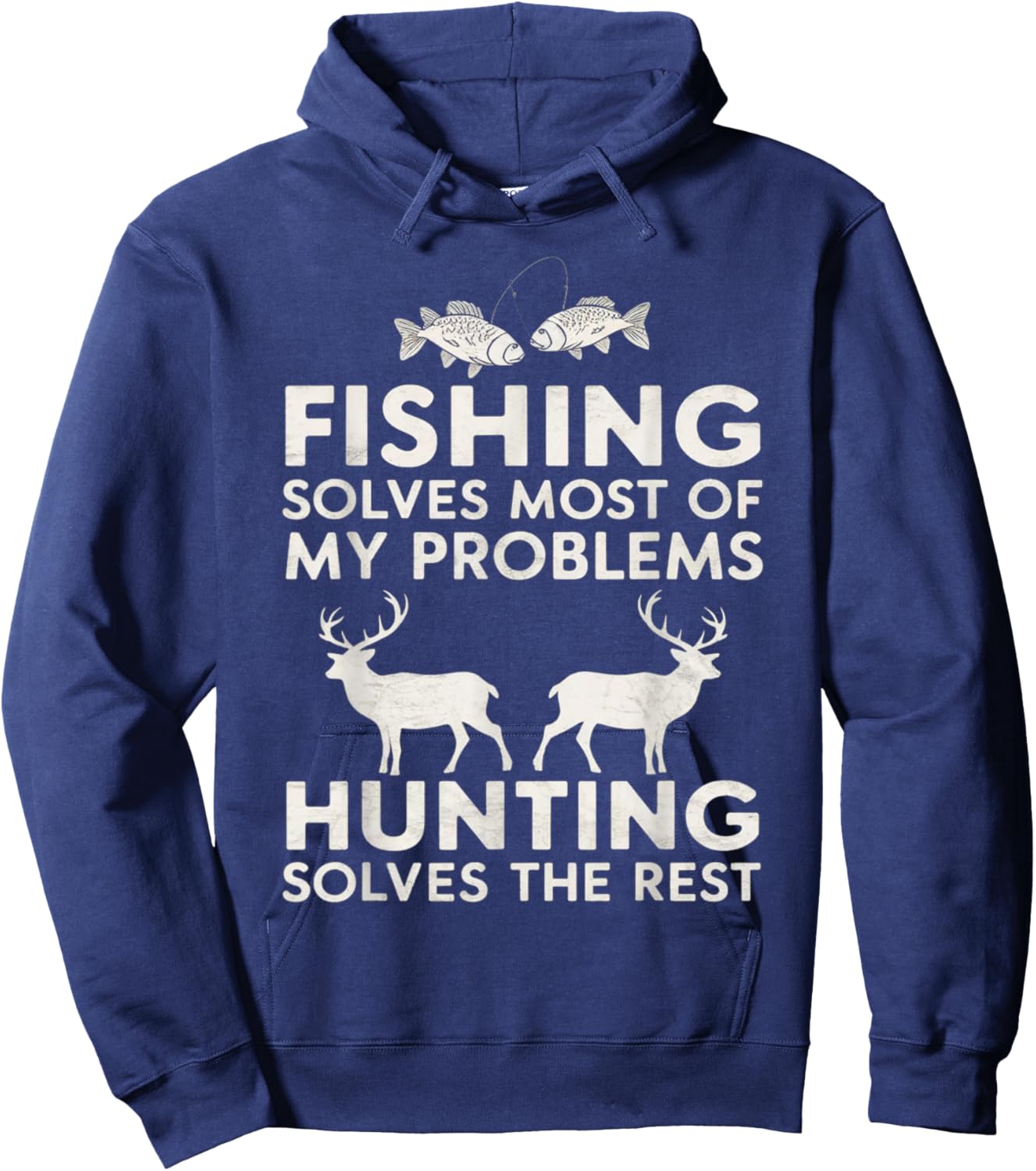 Fishing And Hunting Gifts Fathers Day Humor Hunter Cool Hoodie - Hoodie | Navy