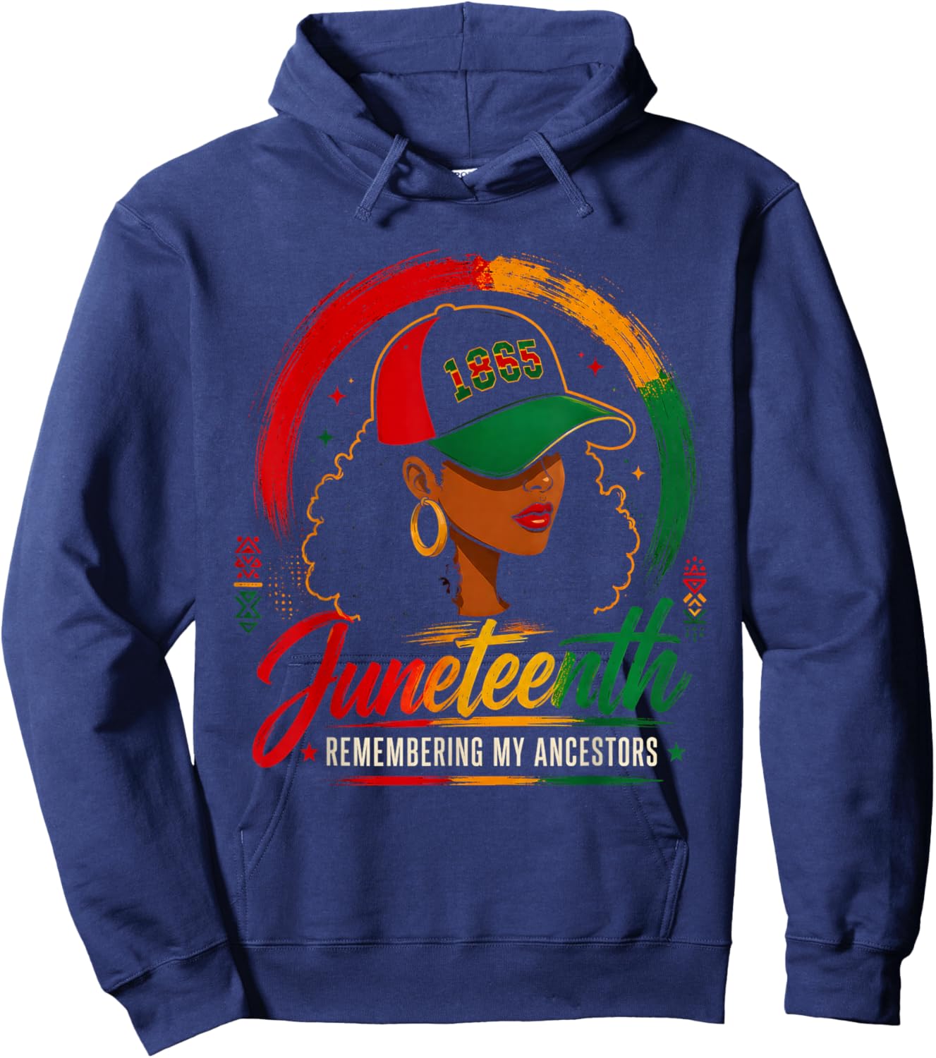 Juneteenth Remembering My Ancestors Black Women Juneteenth Hoodie - Hoodie | Navy