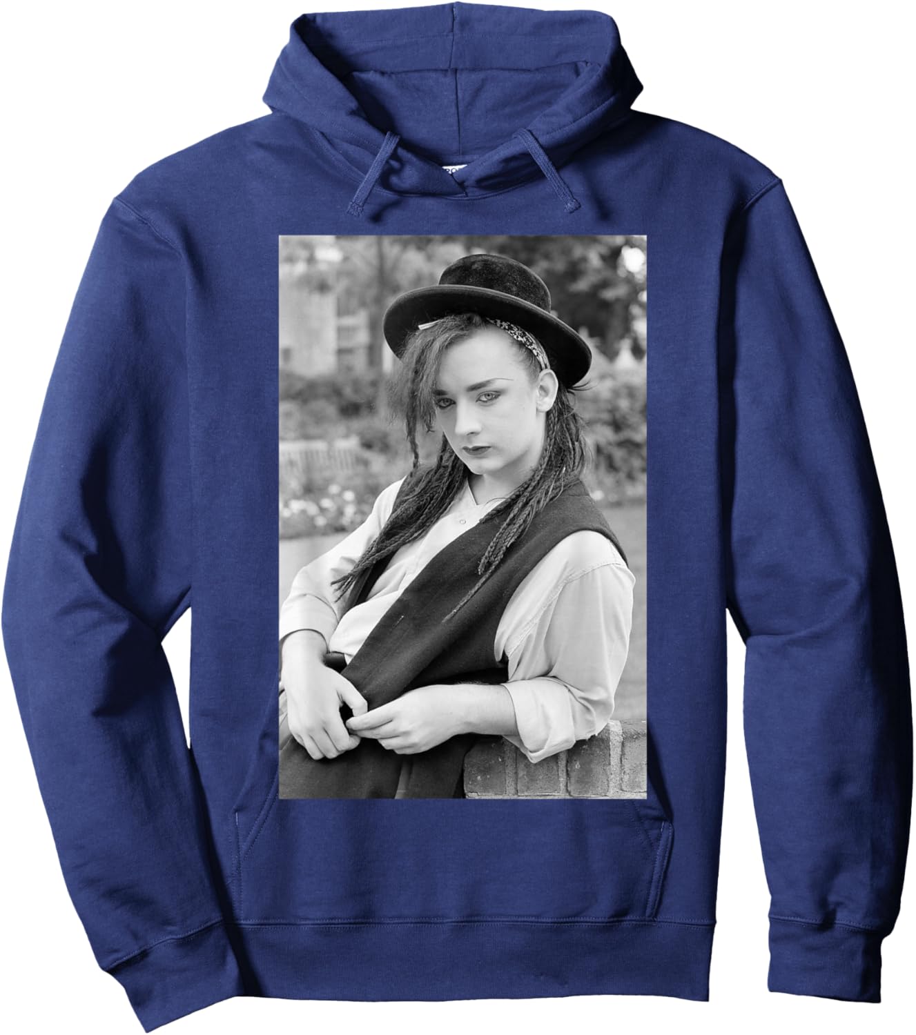 Culture Club Boy George Portrait 1982 Hoodie - Hoodie | Navy